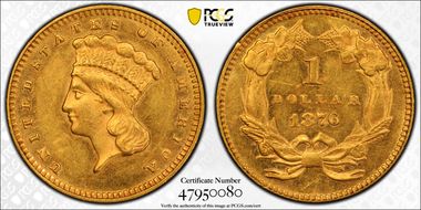 1876 G$1 MS62