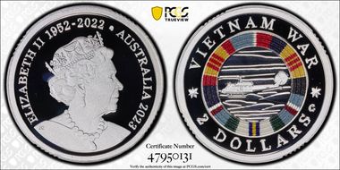 2023-C $2 Vietnam War Colorized  Ag PR69DCAM