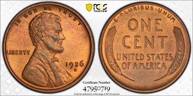 1926-S 1C MS64RB