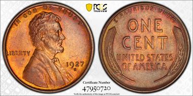 1927-S 1C MS62RB