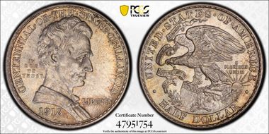 1918 50C Lincoln-Illinois MS65