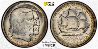 1936 50C Long Island MS64