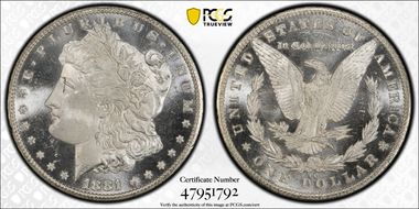 1881-CC $1 MS66PL