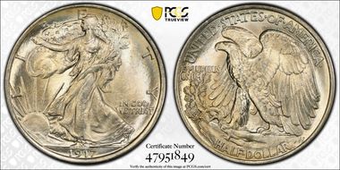 1917 50C MS66+