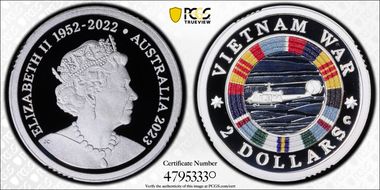 2023-C $2 Vietnam War Colorized  Ag PR70DCAM