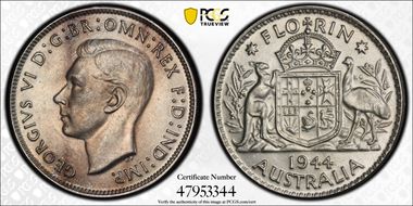 1944(m) Florin KM-40  Ag MS62