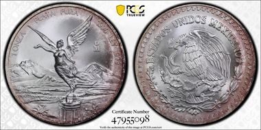 1996-Mo Onza Libertad Ag MS67