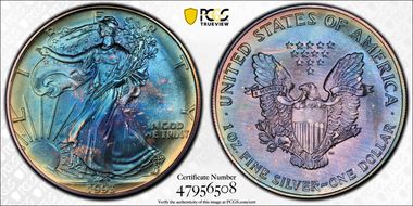 1993 $1 Silver Eagle MS69