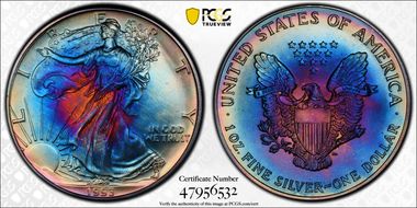 1993 $1 Silver Eagle MS69