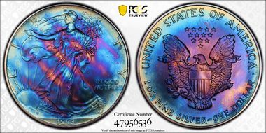 1993 $1 Silver Eagle MS69