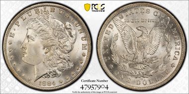 1884-O/O $1 VAM 10 MS66+