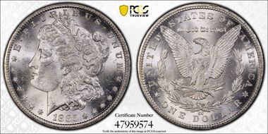 1885-CC $1 MS62