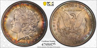 1886 $1 MS66