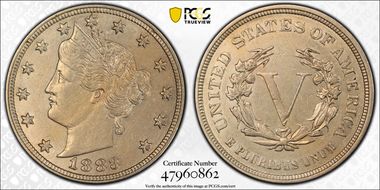 1883 5C No CENTS N1