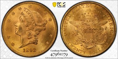 1893 $20 MS64