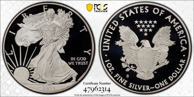 2012-S $1 Silver Eagle  75th Anniversary SF Mint Set PR70DCAM