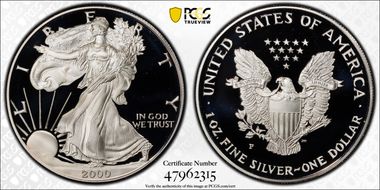 2000-P $1 Silver Eagle PR69DCAM