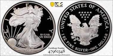 2006-W $1 Eagle-20th Anniversary PR70DCAM