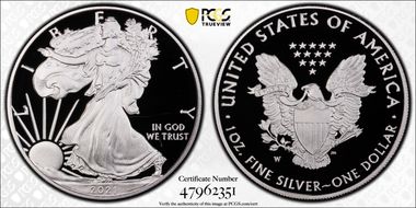2021-W  $1 Silver Eagle - Type 1 PR69DCAM