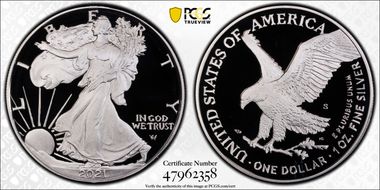 2021-S $1 Silver Eagle - Type 2 PR69DCAM