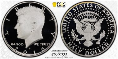 2016-S 50C Silver PR70DCAM
