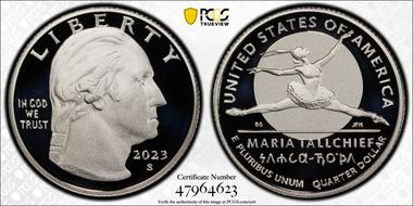 2023-S 25C Maria Tallchief-Silver First Strike PR70DCAM