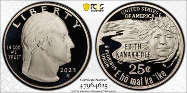 2023-S 25C Edith Kanaka'ole First Strike PR69DCAM