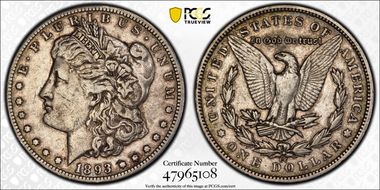 1893-CC $1 VF35