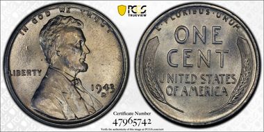 1943-D 1C MS67