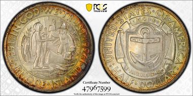 1936 50C Rhode Island MS67
