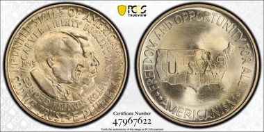 1953 50C Washington-Carver MS66