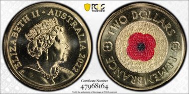 2022-C $2 Remembrance Day Colorized MS69