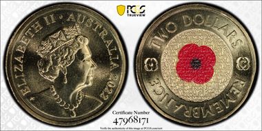 2022-C $2 Remembrance Day Colorized MS69