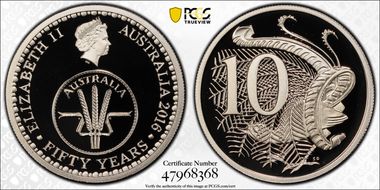 2016 10C 50 Yrs Decimal Currency PR70DCAM