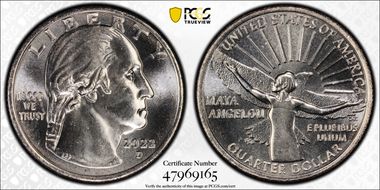 2022-D 25C Maya Angelou MS65