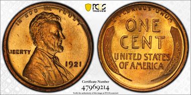 1921 1C MS66RD