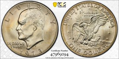 1973-S $1 Silver MS66