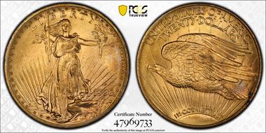 1908-D $20 Motto MS65