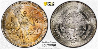 1985-Mo Onza Libertad Ag MS66