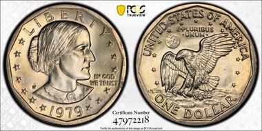 1979-P SBA$1 Wide Rim MS66