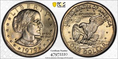 1979-P SBA$1 Wide Rim MS64+