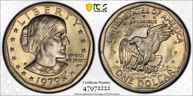 1979-P SBA$1 Wide Rim MS64+