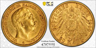 1900-A 20 Mk J-252 AU58