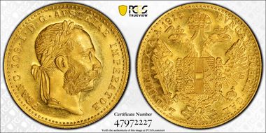 "1915" Ducat Restrike KM-2267  Au MS66