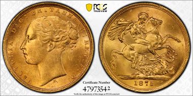 1875-M Sov St. George S-3857 MS63