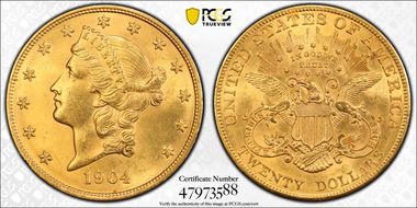1904 $20 MS62