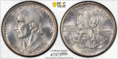 1935/34 50C Boone MS66