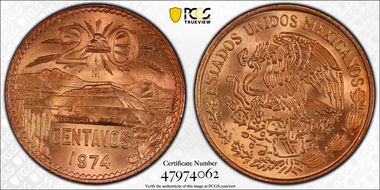 1974-Mo 20C Bronze MS66RD