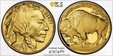 2023-W $50 American Buffalo  .9999 Fine Gold First Strike PR70DCAM
