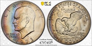 1973-S $1 Silver MS67